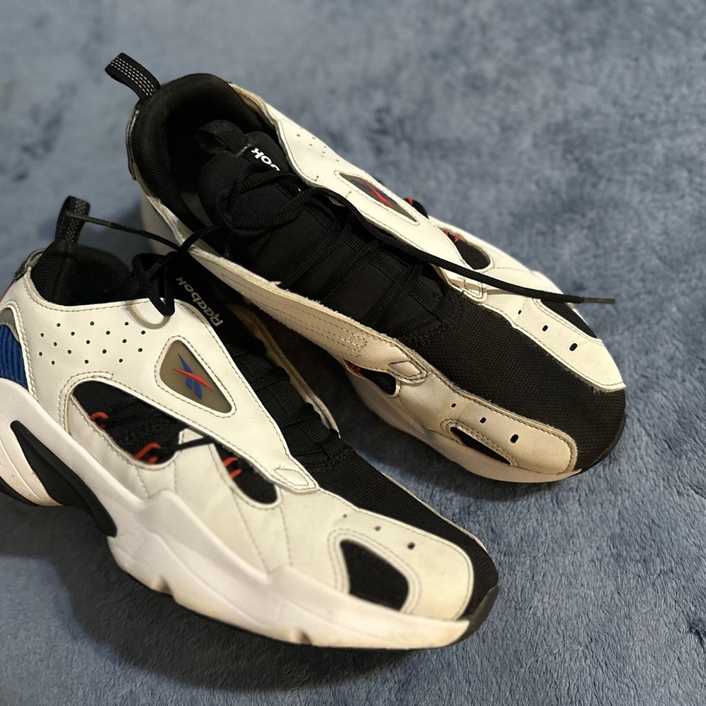Reebok Men's Black and White Athletic Shoes